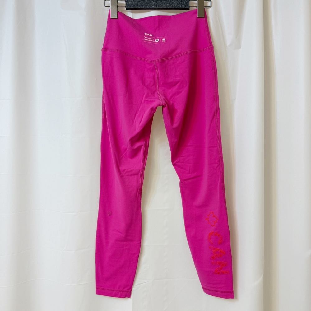 Lululemon Olympics Team Canada Hot Pink Align Leggings Size 6